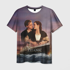 Мужская футболка 3D с принтом Titanic в Курске, 100% полиэфир | прямой крой, круглый вырез горловины, длина до линии бедер | cameron | dawson | dicaprio | jack | james | kate | leonardo | liner | ocean | rose | titanic | джеймс | джек | дикаприо | доусон | кейт | кэмерон | лайнер | леонардо | океан | роза | титаник | уинслет
