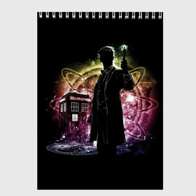 Скетчбук с принтом Doctor Who в Курске, 100% бумага
 | 48 листов, плотность листов — 100 г/м2, плотность картонной обложки — 250 г/м2. Листы скреплены сверху удобной пружинной спиралью | bbc | dimension | dr who | jenna coleman | jodie whittaker | matt smith | relative | resolution | space | tardis | the doctor | time | галлифрей | джоди уиттакер | доктор кто | тардис