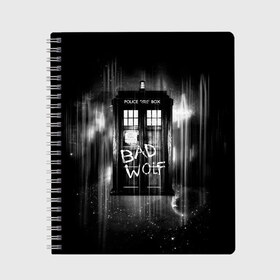 Тетрадь с принтом Doctor Who в Курске, 100% бумага | 48 листов, плотность листов — 60 г/м2, плотность картонной обложки — 250 г/м2. Листы скреплены сбоку удобной пружинной спиралью. Уголки страниц и обложки скругленные. Цвет линий — светло-серый
 | Тематика изображения на принте: bbc | dimension | dr who | jenna coleman | jodie whittaker | matt smith | relative | resolution | space | tardis | the doctor | time | галлифрей | джоди уиттакер | доктор кто | тардис