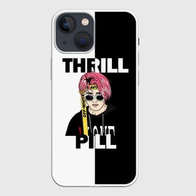 Чехол для iPhone 13 mini с принтом Thrill pill в Курске,  |  | Тематика изображения на принте: pill | thrill | thrill pill | пилл | тимур самедов | трилл | трилл пилл