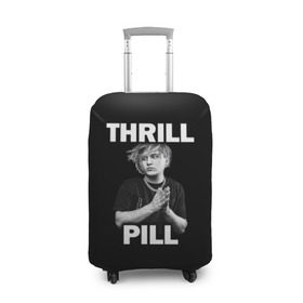 Чехол для чемодана 3D с принтом Thrill pill в Курске, 86% полиэфир, 14% спандекс | двустороннее нанесение принта, прорези для ручек и колес | pill | thrill | thrill pill | пилл | тимур самедов | трилл | трилл пилл