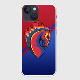 Чехол для iPhone 13 mini с принтом Конь в Курске,  |  | cska | fc cska | pfc cska | конь | красно синие | пфк цска | россия | рпл | рфпл | рфс | фк цска | футбол | цска