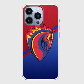 Чехол для iPhone 13 Pro с принтом Конь в Курске,  |  | cska | fc cska | pfc cska | конь | красно синие | пфк цска | россия | рпл | рфпл | рфс | фк цска | футбол | цска