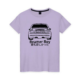 Женская футболка хлопок с принтом Beamer boy в Курске, 100% хлопок | прямой крой, круглый вырез горловины, длина до линии бедер, слегка спущенное плечо | beamer | beamer boy | bmw | lil | lil peep | peep | rap