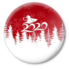 Значок с принтом Символ года 2020 в Курске,  металл | круглая форма, металлическая застежка в виде булавки | christmas | claus | jingle | merry | santa | дед мороз | елка | игрушки | клаус | колокольчики | крыса | куранты | мишура | олени | праздник | рождество | салют | санта | снеговик | снежинки