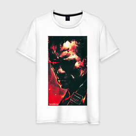 Мужская футболка хлопок с принтом Terminator в Курске, 100% хлопок | прямой крой, круглый вырез горловины, длина до линии бедер, слегка спущенное плечо. | arnold schwarzenegger | movie | terminator | железный арни | кино | терминатор