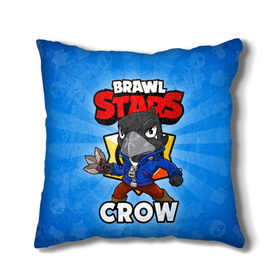 Подушка 3D с принтом BRAWL STARS CROW в Курске, наволочка – 100% полиэстер, наполнитель – холлофайбер (легкий наполнитель, не вызывает аллергию). | состоит из подушки и наволочки. Наволочка на молнии, легко снимается для стирки | Тематика изображения на принте: brawl stars | brawl stars crow | brawler | crow | бравл старз | бравлер | ворон