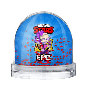 Снежный шар с принтом BRAWL STARS EMZ в Курске, Пластик | Изображение внутри шара печатается на глянцевой фотобумаге с двух сторон | brawl stars | brawl stars emz | brawler | emz | бравл старз | бравлер | эмз