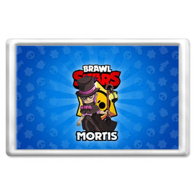 Магнит 45*70 с принтом BRAWL STARS MORTIS в Курске, Пластик | Размер: 78*52 мм; Размер печати: 70*45 | brawl stars | brawl stars mortis | brawler | mortis | бравл старз | бравлер | мортис