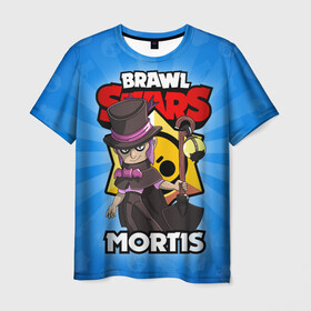 Мужская футболка 3D с принтом BRAWL STARS MORTIS в Курске, 100% полиэфир | прямой крой, круглый вырез горловины, длина до линии бедер | brawl stars | brawl stars mortis | brawler | mortis | бравл старз | бравлер | мортис