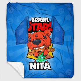 Плед с рукавами с принтом BRAWL STARS NITA в Курске, 100% полиэстер | Закругленные углы, все края обработаны. Ткань не мнется и не растягивается. Размер 170*145 | brawl stars | brawl stars nita | brawler | nita | бравл старз | бравлер | нита