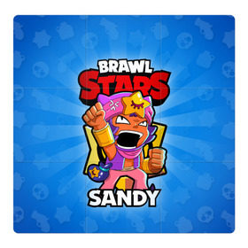 Магнитный плакат 3Х3 с принтом BRAWL STARS SANDY в Курске, Полимерный материал с магнитным слоем | 9 деталей размером 9*9 см | brawl stars | brawl stars sandy | brawler | sandy | бравл старз | бравлер | сэнди