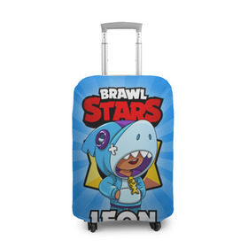 Чехол для чемодана 3D с принтом BRAWL STARS LEON в Курске, 86% полиэфир, 14% спандекс | двустороннее нанесение принта, прорези для ручек и колес | brawl stars | brawl stars leon | brawler | leon | бравл старз | бравлер | леон
