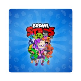 Магнит виниловый Квадрат с принтом BRAWL STARS в Курске, полимерный материал с магнитным слоем | размер 9*9 см, закругленные углы | 8 bit | 8 бит | brawl stars | brawler | crow | emz | leon | nita | sandy | spike | бравл старз | бравлер | ворон | леон | нита | спайк | сэнди | эмз