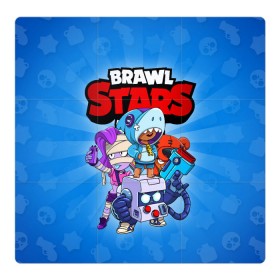 Магнитный плакат 3Х3 с принтом BRAWL STARS в Курске, Полимерный материал с магнитным слоем | 9 деталей размером 9*9 см | Тематика изображения на принте: 8 bit | 8 бит | brawl stars | brawler | emz | leon | nita | бравл старз | бравлер | леон | нита | эмз