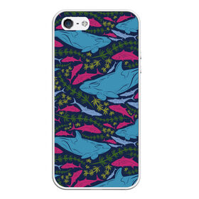 Чехол для iPhone 5/5S матовый с принтом Касатки в Курске, Силикон | Область печати: задняя сторона чехла, без боковых панелей | водоросли | касатки | киты | море | океан | под водой | рыбы