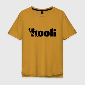 Мужская футболка хлопок Oversize с принтом Силиконовая долина Hooli в Курске, 100% хлопок | свободный крой, круглый ворот, “спинка” длиннее передней части | hbo | hooli | silicon valley | кремниевая долина | сериал | силиконовая долина