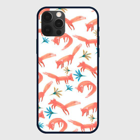 Чехол для iPhone 12 Pro Max с принтом Fox Pattern в Курске, Силикон |  | animal | pattern | животные | лиса | лисички | лисы | паттерн