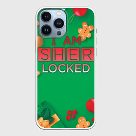 Чехол для iPhone 13 Pro Max с принтом Новогодний Sherlock в Курске,  |  | 221b | bbc | benedict cumberbatch | john watson | mark gatiss | martin freeman | sherlock holmes | steven moffat | бейкер | джон ватсон | мориарти | стрит | шерлок