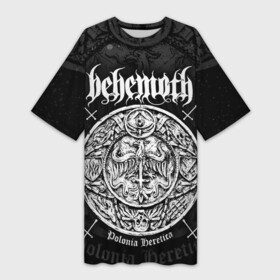 Платье-футболка 3D с принтом Behemoth в Курске,  |  | Тематика изображения на принте: behemoth | black metal | death metal | inferno | nergal | orion | seth | блэк метал | группы | дэт метал | метал | музыка | рок