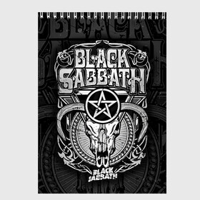 Скетчбук с принтом Black Sabbath в Курске, 100% бумага
 | 48 листов, плотность листов — 100 г/м2, плотность картонной обложки — 250 г/м2. Листы скреплены сверху удобной пружинной спиралью | black sabbath | hard rock | heavy metal | блэк сабат | группы | метал | музыка | оззи осборн | рок | хард рок | хэви метал