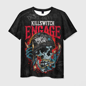 Мужская футболка 3D с принтом Killswitch Engage в Курске, 100% полиэфир | прямой крой, круглый вырез горловины, длина до линии бедер | killswitch engage | kse | metal | группы | метал | музыка | рок