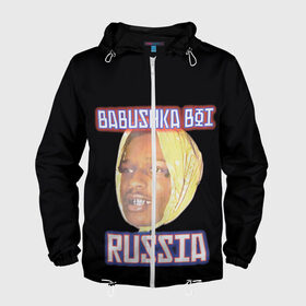 Мужская ветровка 3D с принтом A$AP Rocky x SVMOSCOW Babushka в Курске, 100% полиэстер | подол и капюшон оформлены резинкой с фиксаторами, два кармана без застежек по бокам, один потайной карман на груди | asap | babushka boi | rocky | svmoscow