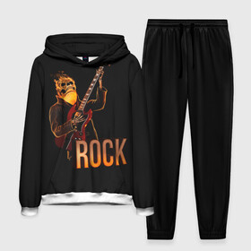 Мужской костюм 3D (с толстовкой) с принтом rock в Курске,  |  | Тематика изображения на принте: rock | skull | гитара | огонь | рок | скелет | череп
