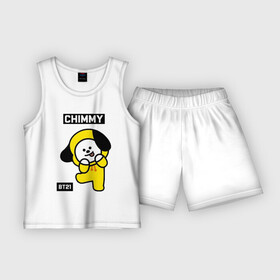 Детская пижама с шортами хлопок с принтом CHIMMY BT21 в Курске,  |  | bt21 | bts | chimmy | cooky | koya | love yourself. | mang | rj | shooky | tata | бт21 | бтс