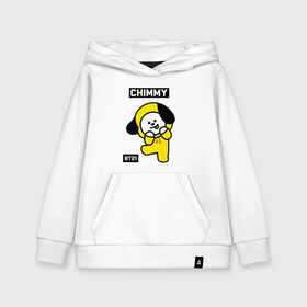 Детская толстовка хлопок с принтом CHIMMY BT21 в Курске, 100% хлопок | Круглый горловой вырез, эластичные манжеты, пояс, капюшен | Тематика изображения на принте: bt21 | bts | chimmy | cooky | koya | love yourself. | mang | rj | shooky | tata | бт21 | бтс