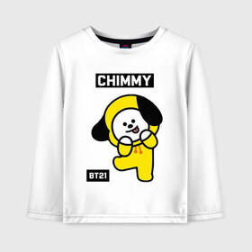 Детский лонгслив хлопок с принтом CHIMMY BT21 в Курске, 100% хлопок | круглый вырез горловины, полуприлегающий силуэт, длина до линии бедер | bt21 | bts | chimmy | cooky | koya | love yourself. | mang | rj | shooky | tata | бт21 | бтс