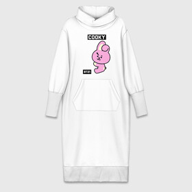 Платье удлиненное хлопок с принтом COOKY BT21 в Курске,  |  | bt21 | bts | chimmy | cooky | koya | love yourself. | mang | rj | shooky | tata | бт21 | бтс