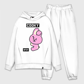 Мужской костюм хлопок OVERSIZE с принтом COOKY BT21 в Курске,  |  | bt21 | bts | chimmy | cooky | koya | love yourself. | mang | rj | shooky | tata | бт21 | бтс