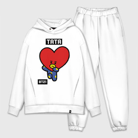 Мужской костюм хлопок OVERSIZE с принтом TATA BT21 в Курске,  |  | bt21 | bts | chimmy | cooky | koya | love yourself. | mang | rj | shooky | tata | бт21 | бтс