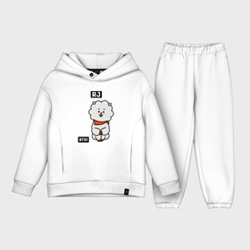 Детский костюм хлопок Oversize с принтом RJ BT21 в Курске,  |  | Тематика изображения на принте: bt21 | bts | chimmy | cooky | koya | love yourself. | mang | rj | shooky | tata | бт21 | бтс
