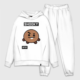 Мужской костюм хлопок OVERSIZE с принтом SHOOKY BT21 в Курске,  |  | bt21 | bts | chimmy | cooky | koya | love yourself. | mang | rj | shooky | tata | бт21 | бтс