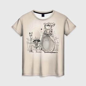 Женская футболка 3D с принтом My Neighbor Totoro забор в Курске, 100% полиэфир ( синтетическое хлопкоподобное полотно) | прямой крой, круглый вырез горловины, длина до линии бедер | anime | hayao miyazaki | japanese | meme | miyazaki | piano | studio ghibli | tokyo | totoro | гибли | котобус | мой | мэй | сацуки | сосед | сусуватари | тонари | тоторо | хаяо миядзаки
