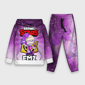 Детский костюм 3D (с толстовкой) с принтом BRAWL STARS EMZ в Курске,  |  | brawl stars | brawl stars emz | brawler | emz | бравл старз | бравлер | эмз