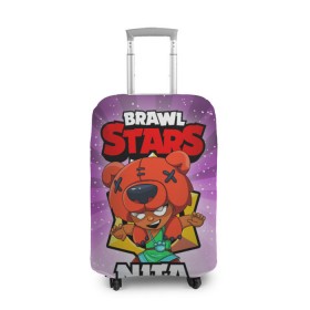 Чехол для чемодана 3D с принтом BRAWL STARS NITA в Курске, 86% полиэфир, 14% спандекс | двустороннее нанесение принта, прорези для ручек и колес | brawl stars | brawl stars nita | brawler | nita | бравл старз | бравлер | нита