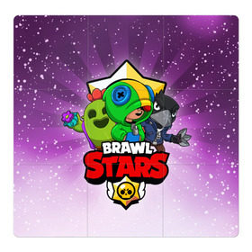 Магнитный плакат 3Х3 с принтом BRAWL STARS в Курске, Полимерный материал с магнитным слоем | 9 деталей размером 9*9 см | brawl stars | brawler | crow | leon | spike | бравл старз | бравлер | ворон | леон | спайк