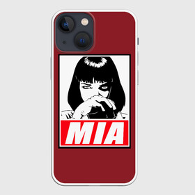 Чехол для iPhone 13 mini с принтом MIA в Курске,  |  | pulp | pulp fiction | quentin tarantino | tarantino | квентин тарантино | кино | криминальное чтиво | тарантино | тарентино | торентино | торрентино | фильм | чтиво