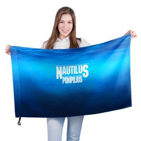 Флаг 3D с принтом Nautilus Pompilius в Курске, 100% полиэстер | плотность ткани — 95 г/м2, размер — 67 х 109 см. Принт наносится с одной стороны | 