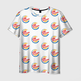 Мужская футболка 3D с принтом OK BOOMER в Курске, 100% полиэфир | прямой крой, круглый вырез горловины, длина до линии бедер | ok boomer | зумеры | мемы | миллениалы | окей бумер