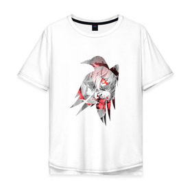 Мужская футболка хлопок Oversize с принтом Ravens cloak Mirai в Курске, 100% хлопок | свободный крой, круглый ворот, “спинка” длиннее передней части | anime | anime girl | crow | dark | japanese | kuriyama | kyoukai no kanata | manga | mirai | raven | аниме | девушка