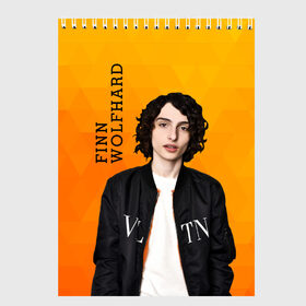 Скетчбук с принтом finn wolfhard в Курске, 100% бумага
 | 48 листов, плотность листов — 100 г/м2, плотность картонной обложки — 250 г/м2. Листы скреплены сверху удобной пружинной спиралью | finn wolfhard | очень странные дела | финн вулфард