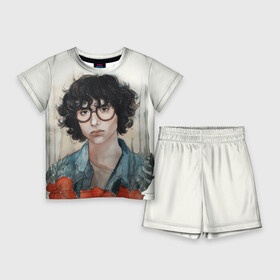 Детский костюм с шортами 3D с принтом finn wolfhard в Курске,  |  | finn wolfhard | очень странные дела | финн вулфард