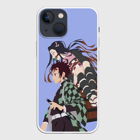 Чехол для iPhone 13 mini с принтом Tanjirou  Nezuko в Курске,  |  | demon | kamado | nezuko | slayer | tanjirou | камадо | камадо demon slaying corps | недзуко | незуко | нэдзуко | нэзуко | танджиро | тандзиро