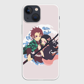 Чехол для iPhone 13 mini с принтом Tanjirou  Nezuko в Курске,  |  | demon | kamado | nezuko | slayer | tanjirou | камадо | камадо demon slaying corps | недзуко | незуко | нэдзуко | нэзуко | танджиро | тандзиро