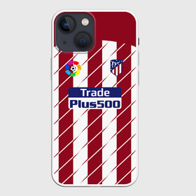 Чехол для iPhone 13 mini с принтом Альваро Мората Атлетико в Курске,  |  | atletico madrid | champions | football | morata | soccer | spain | uefa | world cup | альваро | альваро мората | атлетико | атлетико мадрид | ла лига | мадрид | мората | форма | формы | футбол