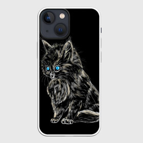 Чехол для iPhone 13 mini с принтом Пушистый котёнок в Курске,  |  | животные | зверёк | кот | котёнок | милашка | няшка | счастье